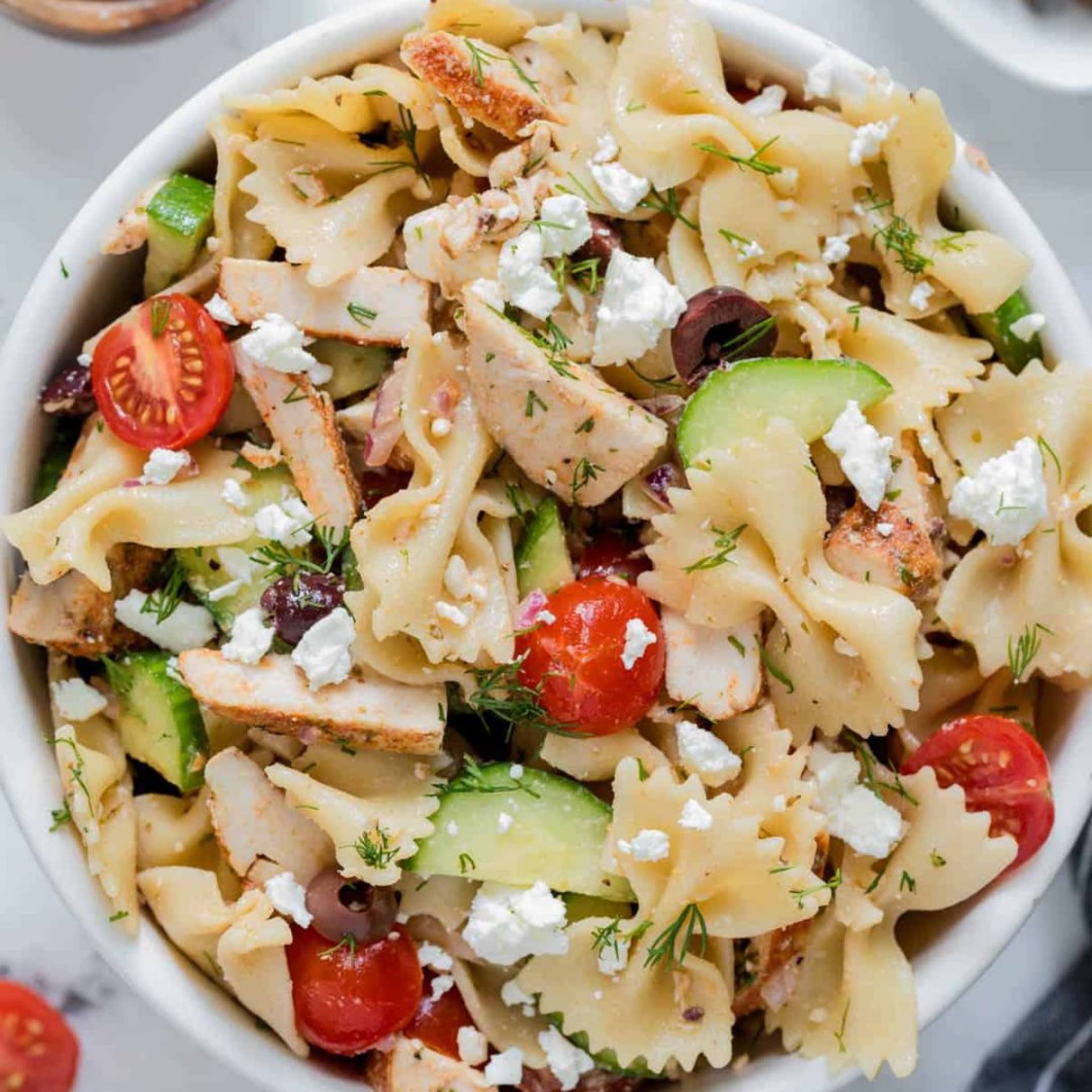 Greek Chicken Pasta Salad